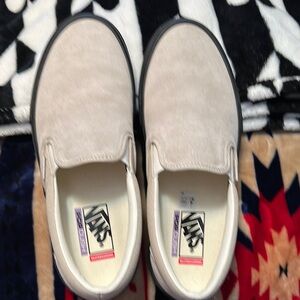 Vans Light Tan Slip-On Shoes
